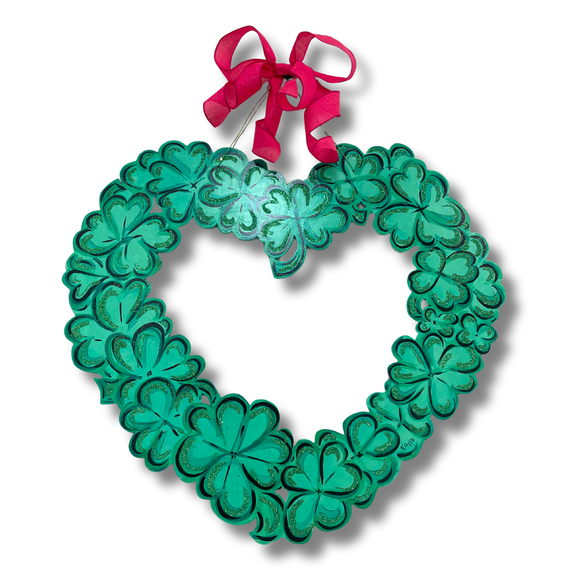 Shamrock Heart Door Hanger