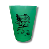 Green Mardi Gras Plastic Cups
