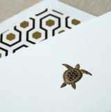 Crane Engraved Sea Turtle Notes