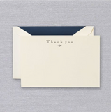 Crane Navy Thank You Cards