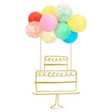 Rainbow Balloon Cake Topper Kit