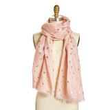 Golden Bee Patterned Scarf