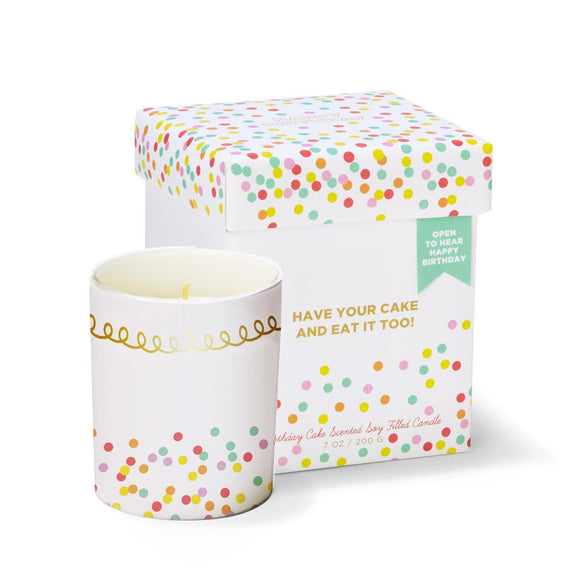 Birthday Cake Scented Candle with Music Box