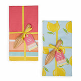 Dish Towel with Citrus Reamer: Lemon or Stripe Design