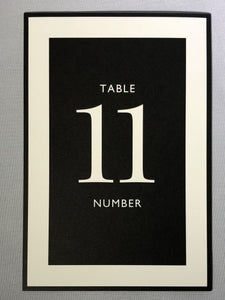 Black and White Studio Tented Table Numbers 11-20
