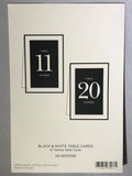 Black and White Studio Tented Table Numbers 11-20