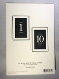Black and White Studio Tented Table Numbers 1-10