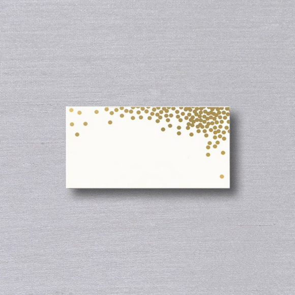 Vera Wang Gold Confetti Place Cards