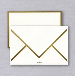Vera Wang Gold Bordered Card and Envelope