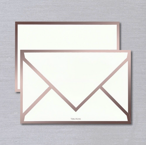 Vera Wang Rose Gold Bordered Card and Envelope