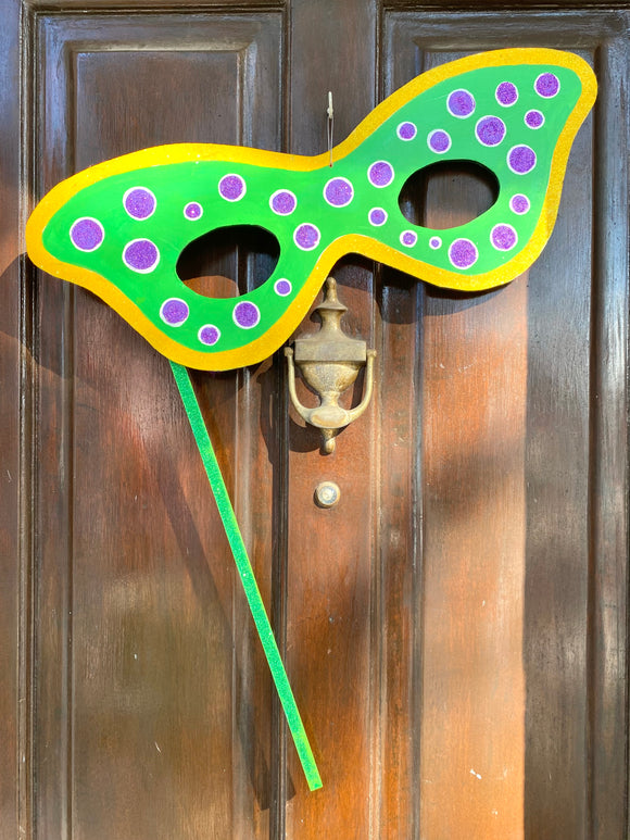 Mardi Gras Mask Door Hanger