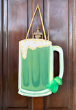 Double Sided St. Patrick's Day Beer Mug Door Hanger