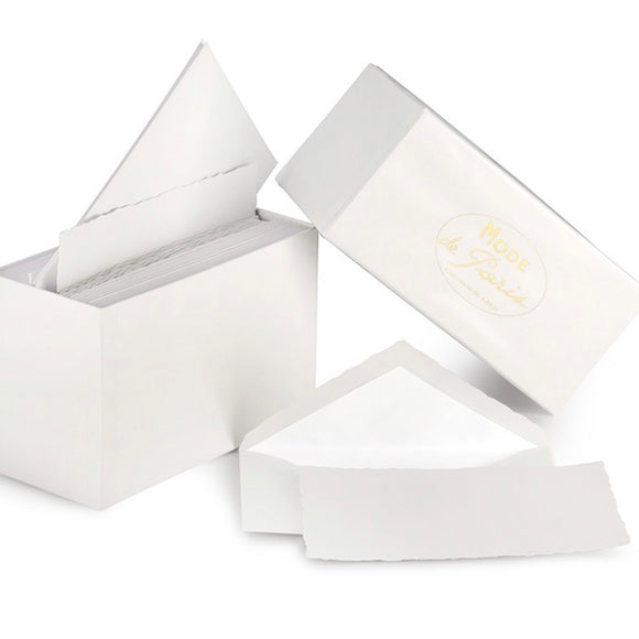 G. Lalo Mode de Paris Boxed Stationery in White