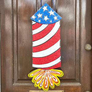 Patriotic Firecracker Door Hanger